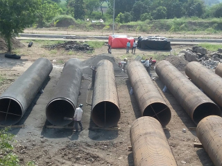05.Gunating of 1626mm Dia Pipe